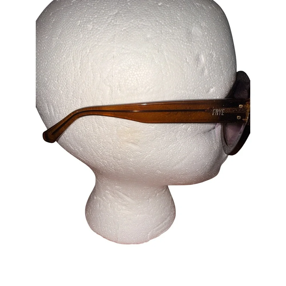 Boho Festival Beach Frye‎ Oversize Sunglasses Amber Brown Square Cat Eye